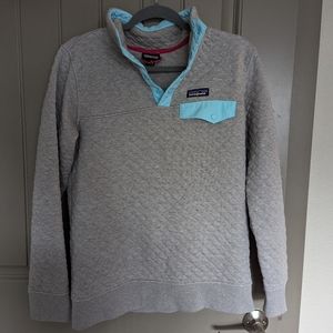 Patagonia cotton quilted snap t pullover